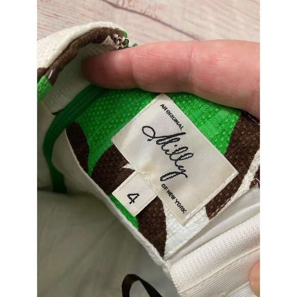 Milly Of New York Women's Green And White BodyCon Dress - 4 - Picture 9 of 12